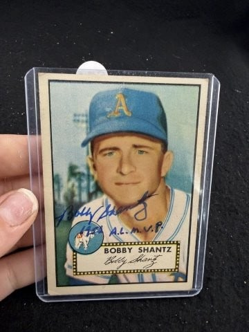 Bobby Shantz Hand Signed Authentic Autograph: KEY WORDS: INDIAN ARTIFACT ARTIFACTS ARROWHEAD ARROWHEADS NATIVE AMERICAN MISSISSIPPIAN QUAPAW CADDO POTTERY COINS MORGAN DOLLAR PEACE DOLLAR SILVER COINS. All coins have been Sigma tested for