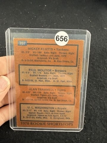 Paul Molitor Hand Signed Authentic Autograph - 2
