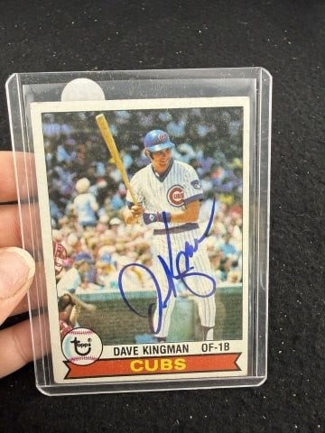 Dave Kingman Hand Signed Authentic Autograph: KEY WORDS: INDIAN ARTIFACT ARTIFACTS ARROWHEAD ARROWHEADS NATIVE AMERICAN MISSISSIPPIAN QUAPAW CADDO POTTERY COINS MORGAN DOLLAR PEACE DOLLAR SILVER COINS. All coins have been Sigma tested for