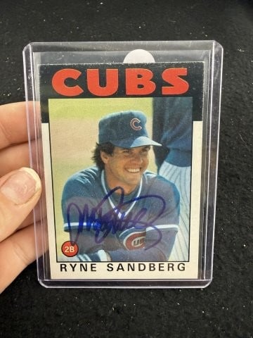 Ryne Sandberg Hand Signed Authentic Autograph: KEY WORDS: INDIAN ARTIFACT ARTIFACTS ARROWHEAD ARROWHEADS NATIVE AMERICAN MISSISSIPPIAN QUAPAW CADDO POTTERY COINS MORGAN DOLLAR PEACE DOLLAR SILVER COINS. All coins have been Sigma tested for authent