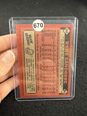 Ryne Sandberg Hand Signed Authentic Autograph - 2