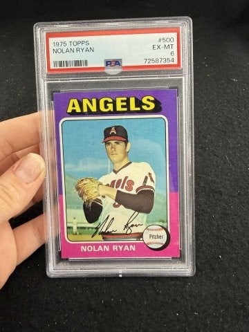1975 Topps Nolan Ryan Baseball Card: KEY WORDS: INDIAN ARTIFACT ARTIFACTS ARROWHEAD ARROWHEADS NATIVE AMERICAN MISSISSIPPIAN QUAPAW CADDO POTTERY COINS MORGAN DOLLAR PEACE DOLLAR SILVER COINS. All coins have been Sigma tested for