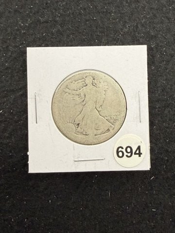 Walking Liberty Half Dollar Silver Coin: KEY WORDS: INDIAN ARTIFACT ARTIFACTS ARROWHEAD ARROWHEADS NATIVE AMERICAN MISSISSIPPIAN QUAPAW CADDO POTTERY COINS MORGAN DOLLAR PEACE DOLLAR SILVER COINS. All coins have been Sigma tested for authent