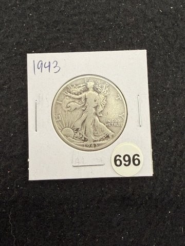 1943 Walking Liberty Half Dollar Silver Coin (1 of 2)
