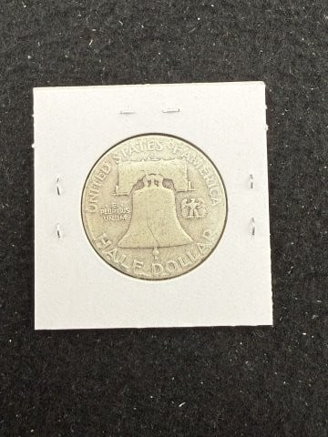 1948 D Franklin Half Dollar Silver Coin - 2