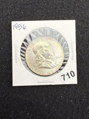 1956 Franklin Half Dollar Silver Coin (1 of 2)