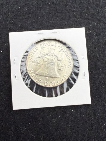 1956 Franklin Half Dollar Silver Coin - 2