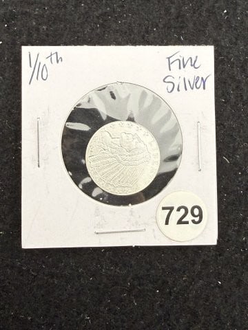 1/10th Fine Silver Coin: KEY WORDS: INDIAN ARTIFACT ARTIFACTS ARROWHEAD ARROWHEADS NATIVE AMERICAN MISSISSIPPIAN QUAPAW CADDO POTTERY COINS MORGAN DOLLAR PEACE DOLLAR SILVER COINS. All coins have been Sigma tested for authent