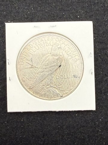 1922 Peace Silver Dollar Coin - 2