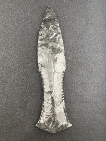 Large Obsidian Dagger Indian Artifact Arrowhead - 2