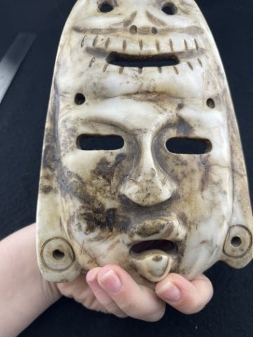 Stone Mask Indian Artifact Arrowhead - 6