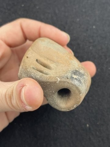 Pottery Pipe Indian Artifact Arrowhead - 6