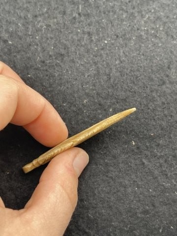 Bone Pendant Indian Artifact Arrowhead - 3