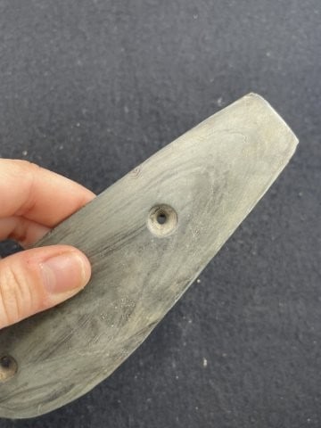 Stone Gorget Indian Artifact Arrowhead - 4