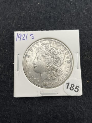 1921 S Morgan Silver Dollar Coin: KEY WORDS: INDIAN ARTIFACT ARTIFACTS ARROWHEAD ARROWHEADS NATIVE AMERICAN MISSISSIPPIAN QUAPAW CADDO POTTERY COINS MORGAN DOLLAR PEACE DOLLAR SILVER COINS. All coins have been Sigma tested for authent