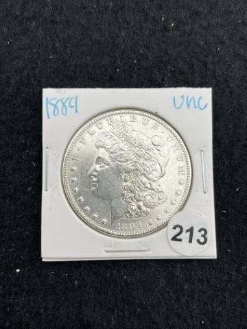 1889 UNC Morgan Silver Dollar Coin (1 of 2)