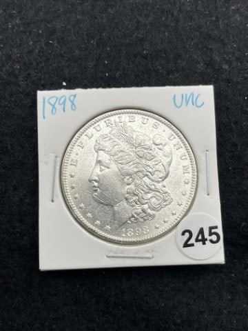 1898 UNC Morgan Silver Dollar Coin (1 of 2)