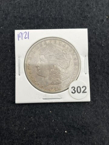 1921 Morgan Silver Dollar Coin: KEY WORDS: INDIAN ARTIFACT ARTIFACTS ARROWHEAD ARROWHEADS NATIVE AMERICAN MISSISSIPPIAN QUAPAW CADDO POTTERY COINS MORGAN DOLLAR PEACE DOLLAR SILVER COINS. All coins have been Sigma tested for authent