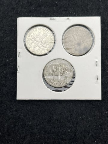 3 Silver Dimes - 2