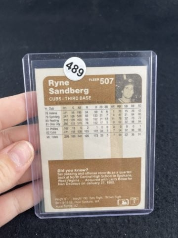 Ryne Sandberg Hand Signed Authentic Autograph - 2