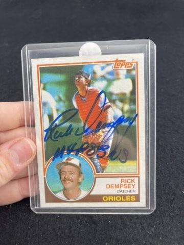 Rick Dempsey Hand Signed Authentic Autograph: KEY WORDS: INDIAN ARTIFACT ARTIFACTS ARROWHEAD ARROWHEADS NATIVE AMERICAN MISSISSIPPIAN QUAPAW CADDO POTTERY COINS MORGAN DOLLAR PEACE DOLLAR SILVER COINS. All coins have been Sigma tested for