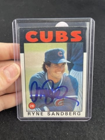 Ryne Sandberg Hand Signed Authentic Autograph: KEY WORDS: INDIAN ARTIFACT ARTIFACTS ARROWHEAD ARROWHEADS NATIVE AMERICAN MISSISSIPPIAN QUAPAW CADDO POTTERY COINS MORGAN DOLLAR PEACE DOLLAR SILVER COINS. All coins have been Sigma tested for authent