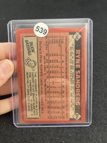 Ryne Sandberg Hand Signed Authentic Autograph - 2