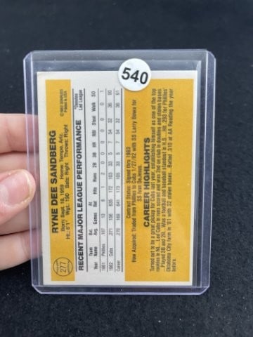 Ryne Sandberg Hand Signed Authentic Autograph - 2