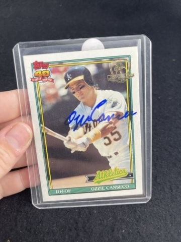 Ozzie Canseco Hand Signed Authentic Autograph: KEY WORDS: INDIAN ARTIFACT ARTIFACTS ARROWHEAD ARROWHEADS NATIVE AMERICAN MISSISSIPPIAN QUAPAW CADDO POTTERY COINS MORGAN DOLLAR PEACE DOLLAR SILVER COINS. All coins have been Sigma tested for