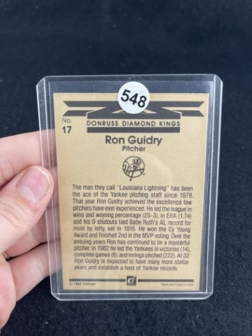 Ron Guidry Hand Signed Authentic Autograph - 2