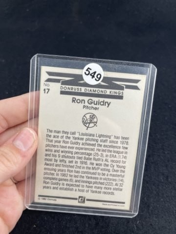 Ron Guidry Hand Signed Authentic Autograph - 2