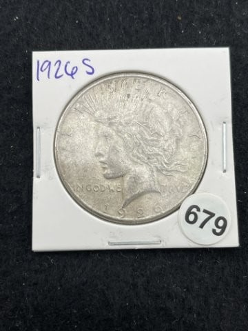 1926 S Peace Silver Dollar Coin: KEY WORDS: INDIAN ARTIFACT ARTIFACTS ARROWHEAD ARROWHEADS NATIVE AMERICAN MISSISSIPPIAN QUAPAW CADDO POTTERY COINS MORGAN DOLLAR PEACE DOLLAR SILVER COINS. All coins have been Sigma tested for authent