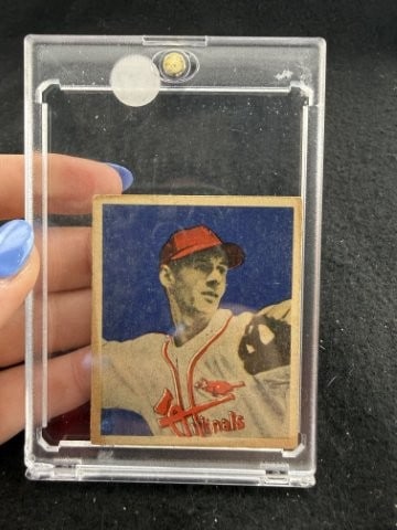 1949 Bowman Marty Marion Baseball Card: KEY WORDS: INDIAN ARTIFACT ARTIFACTS ARROWHEAD ARROWHEADS NATIVE AMERICAN MISSISSIPPIAN QUAPAW CADDO POTTERY COINS MORGAN DOLLAR PEACE DOLLAR SILVER COINS. All coins have been Sigma tested for authent
