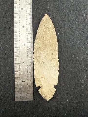 Turkeytail Indian Artifact Arrowhead: KEY WORDS: INDIAN ARTIFACT ARTIFACTS ARROWHEAD ARROWHEADS NATIVE AMERICAN MISSISSIPPIAN QUAPAW CADDO POTTERY COINS MORGAN DOLLAR PEACE DOLLAR SILVER COINS. All coins have been Sigma tested for