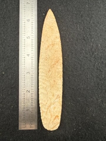Caddo Blade Indian Artifact Arrowhead: KEY WORDS: INDIAN ARTIFACT ARTIFACTS ARROWHEAD ARROWHEADS NATIVE AMERICAN MISSISSIPPIAN QUAPAW CADDO POTTERY COINS MORGAN DOLLAR PEACE DOLLAR SILVER COINS. All coins have been Sigma tested for authent