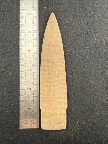Scottsbluff Knife Indian Artifact Arrowhead: KEY WORDS: INDIAN ARTIFACT ARTIFACTS ARROWHEAD ARROWHEADS NATIVE AMERICAN MISSISSIPPIAN QUAPAW CADDO POTTERY COINS MORGAN DOLLAR PEACE DOLLAR SILVER COINS. All coins have been Sigma tested for authent