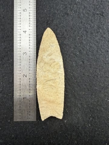 Clovis Indian Artifact Arrowhead: KEY WORDS: INDIAN ARTIFACT ARTIFACTS ARROWHEAD ARROWHEADS NATIVE AMERICAN MISSISSIPPIAN QUAPAW CADDO POTTERY COINS MORGAN DOLLAR PEACE DOLLAR SILVER COINS. All coins have been Sigma tested for authent