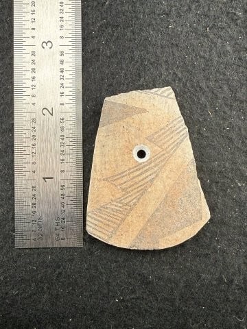 Pottery Pendant Indian Artifact Arrowhead: KEY WORDS: INDIAN ARTIFACT ARTIFACTS ARROWHEAD ARROWHEADS NATIVE AMERICAN MISSISSIPPIAN QUAPAW CADDO POTTERY COINS MORGAN DOLLAR PEACE DOLLAR SILVER COINS. All coins have been Sigma tested for