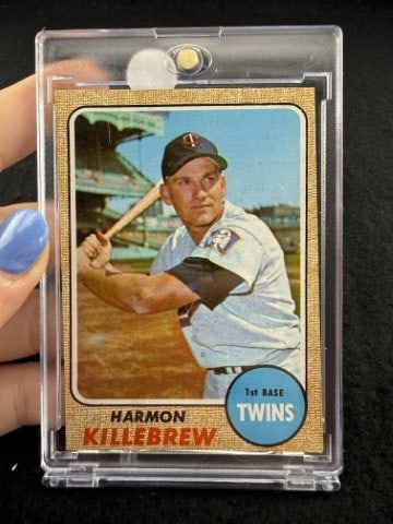 1968 Topps Harmon Killebrew Baseball Card: KEY WORDS: INDIAN ARTIFACT ARTIFACTS ARROWHEAD ARROWHEADS NATIVE AMERICAN MISSISSIPPIAN QUAPAW CADDO POTTERY COINS MORGAN DOLLAR PEACE DOLLAR SILVER COINS. All coins have been Sigma tested for authent