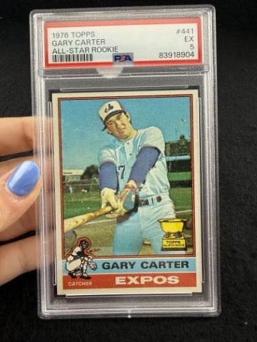 1976 Gary Carter Baseball Card: KEY WORDS: INDIAN ARTIFACT ARTIFACTS ARROWHEAD ARROWHEADS NATIVE AMERICAN MISSISSIPPIAN QUAPAW CADDO POTTERY COINS MORGAN DOLLAR PEACE DOLLAR SILVER COINS. All coins have been Sigma tested for authent
