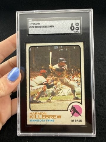 1973 Topps Harmon Killebrew Baseball Card: KEY WORDS: INDIAN ARTIFACT ARTIFACTS ARROWHEAD ARROWHEADS NATIVE AMERICAN MISSISSIPPIAN QUAPAW CADDO POTTERY COINS MORGAN DOLLAR PEACE DOLLAR SILVER COINS. All coins have been Sigma tested for authent