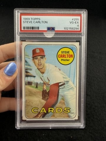 1969 Topps Steve Carlton Baseball Card: KEY WORDS: INDIAN ARTIFACT ARTIFACTS ARROWHEAD ARROWHEADS NATIVE AMERICAN MISSISSIPPIAN QUAPAW CADDO POTTERY COINS MORGAN DOLLAR PEACE DOLLAR SILVER COINS. All coins have been Sigma tested for authent