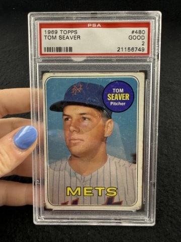 1969 Topps Tom Seaver Baseball Card: KEY WORDS: INDIAN ARTIFACT ARTIFACTS ARROWHEAD ARROWHEADS NATIVE AMERICAN MISSISSIPPIAN QUAPAW CADDO POTTERY COINS MORGAN DOLLAR PEACE DOLLAR SILVER COINS. All coins have been Sigma tested for authent