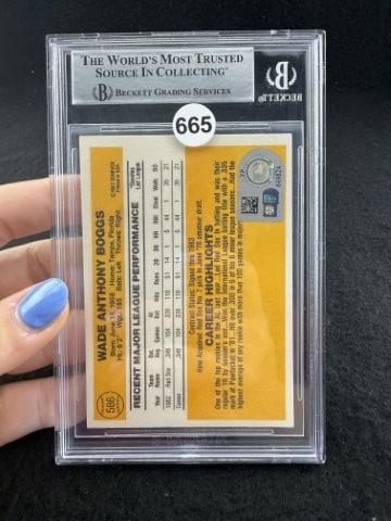 Wade Boggs Hand Signed Authentic Autograph - 2