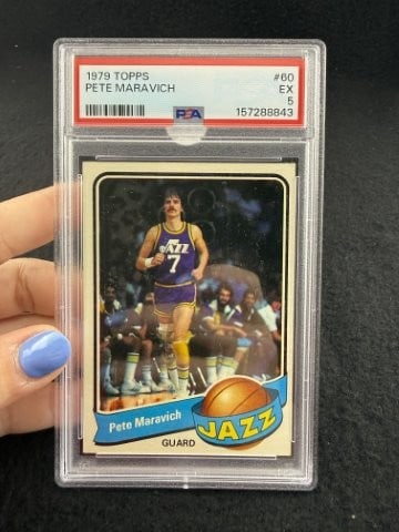 1979 Topps Pete Maravich Basketball Card: KEY WORDS: INDIAN ARTIFACT ARTIFACTS ARROWHEAD ARROWHEADS NATIVE AMERICAN MISSISSIPPIAN QUAPAW CADDO POTTERY COINS MORGAN DOLLAR PEACE DOLLAR SILVER COINS. All coins have been Sigma tested for authent