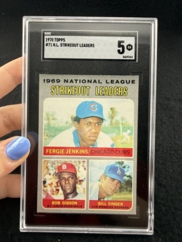 1970 Topps Strikeout Leaders Baseball Card (1 of 2)