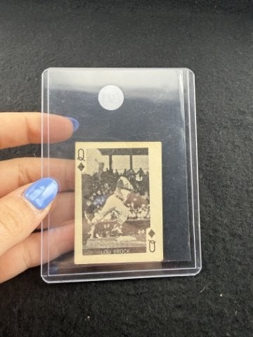 Lou Brock Mini Playing Card: KEY WORDS: INDIAN ARTIFACT ARTIFACTS ARROWHEAD ARROWHEADS NATIVE AMERICAN MISSISSIPPIAN QUAPAW CADDO POTTERY COINS MORGAN DOLLAR PEACE DOLLAR SILVER COINS. All coins have been Sigma tested for authent