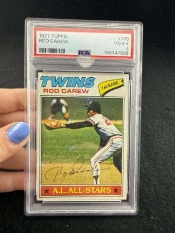 1977 Topps Rod Carew Baseball Card: KEY WORDS: INDIAN ARTIFACT ARTIFACTS ARROWHEAD ARROWHEADS NATIVE AMERICAN MISSISSIPPIAN QUAPAW CADDO POTTERY COINS MORGAN DOLLAR PEACE DOLLAR SILVER COINS. All coins have been Sigma tested for authent