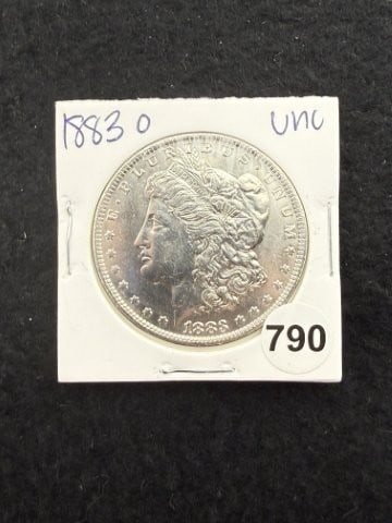 1883 O UNC Morgan Silver Dollar Coin: KEY WORDS: INDIAN ARTIFACT ARTIFACTS ARROWHEAD ARROWHEADS NATIVE AMERICAN MISSISSIPPIAN QUAPAW CADDO POTTERY COINS MORGAN DOLLAR PEACE DOLLAR SILVER COINS. All coins have been Sigma tested for authent