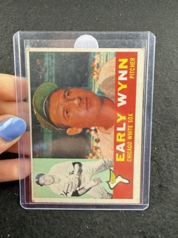 Topps Early Wynn Baseball Card: KEY WORDS: INDIAN ARTIFACT ARTIFACTS ARROWHEAD ARROWHEADS NATIVE AMERICAN MISSISSIPPIAN QUAPAW CADDO POTTERY COINS MORGAN DOLLAR PEACE DOLLAR SILVER COINS. All coins have been Sigma tested for